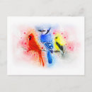 Recherche de oiseaux en hiver cartes postales Aquarelle