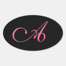 Recherche de initiale ovales autocollants Lettre