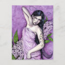 Recherche de lilas pourpre cartes postales Aquarelle