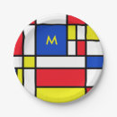 Recherche de plat mondrian assiettes Rouge