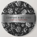 Recherche de modèle floral badges Noir