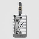 Recherche de chat dans la valise bagages étiquettes Mignonette