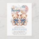 Recherche de nounours baby shower invitations Jumeaux