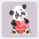 Recherche de panda valentine autocollants Coeur