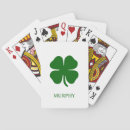 Recherche de trèfle vert jeux de cartes Trèfle à quatre feuilles