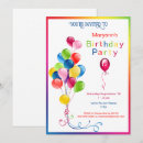 Recherche de ballons colorés invitations À la fête d'anniversaire