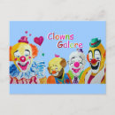 Recherche de visage de clown cartes postales Clowns