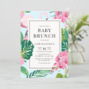 Recherche de flamingo baby shower invitations Hawaïen