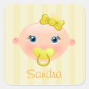 Recherche de visage de bébé autocollants Bébé fille