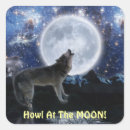 Recherche de lune loup autocollants Loups