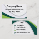 Recherche de vert blanc cartes visite Professions administratives