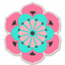 Recherche de mandala rose autocollants Lotus