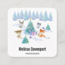 Recherche de noël aquarelle cartes visite Hiver