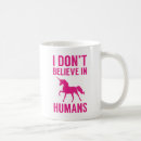 Recherche de licorne drôle tasses Croire