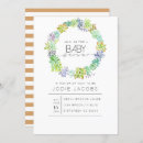 Recherche de succulent baby shower invitations Aquarelle