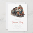 Recherche de train de noël invitations Vintage
