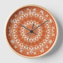 Recherche de mandala orange horloges Cercle