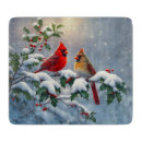 Recherche de cardinal rouge planches à découper Neige