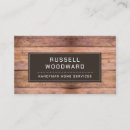 Recherche de woodworker cartes visite Charpentier