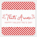 Recherche de coeur italien autocollants Rouge