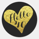 Recherche de anniversaire 40 autocollants Noir et or