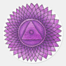 Recherche de chakra de couronne autocollants Violet