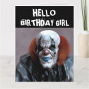 Recherche de clown anniversaire cartes Drôle