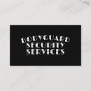 Recherche de garde de corps cartes visite Services de sécurité