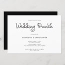 Recherche de post brunch mariage invitations Noir et blanc