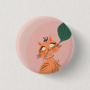 Recherche de dessin animé drôle badges Chat