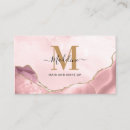 Recherche de marbre rose cartes visite Monogramme