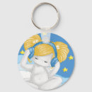 Recherche de blonde porteclés Bleu