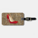 Recherche de talons bagages étiquettes Rouge
