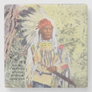 Recherche de natif américain dessous de verres Guerrier