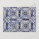 Recherche de fleurs de mosaïque cartes postales Bleu
