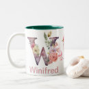 Recherche de lettre w tasses Floral