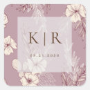 Recherche de floral crème autocollants Monogramme