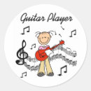 Recherche de joueur de guitare autocollants Musique