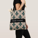 Recherche de fleur de lis tote bags Royal