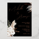 Recherche de noir et blanc rose mariage invitations Minimaliste