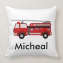 Recherche de camion de pompiers rouge coussins Pour enfants