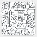 Recherche de art abstrait noir et blanc autocollants Géométrique