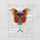 Recherche de papillon cartes postales Rouge