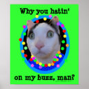 Recherche de chat psychédélique posters Drôle