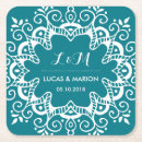 Recherche de motif floral vintage dessous de verres Monogramme