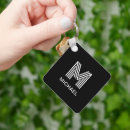 Recherche de monogramme élégant porteclés Professionnel