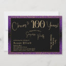 Recherche de pourpre horizontales 13x18 invitations Parties scintillant or