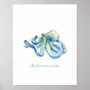 Recherche de poulpe bleu posters Maison de plage