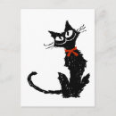 Recherche de gros chat cartes postales Noir
