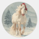 Recherche de chevaux blancs autocollants Noël